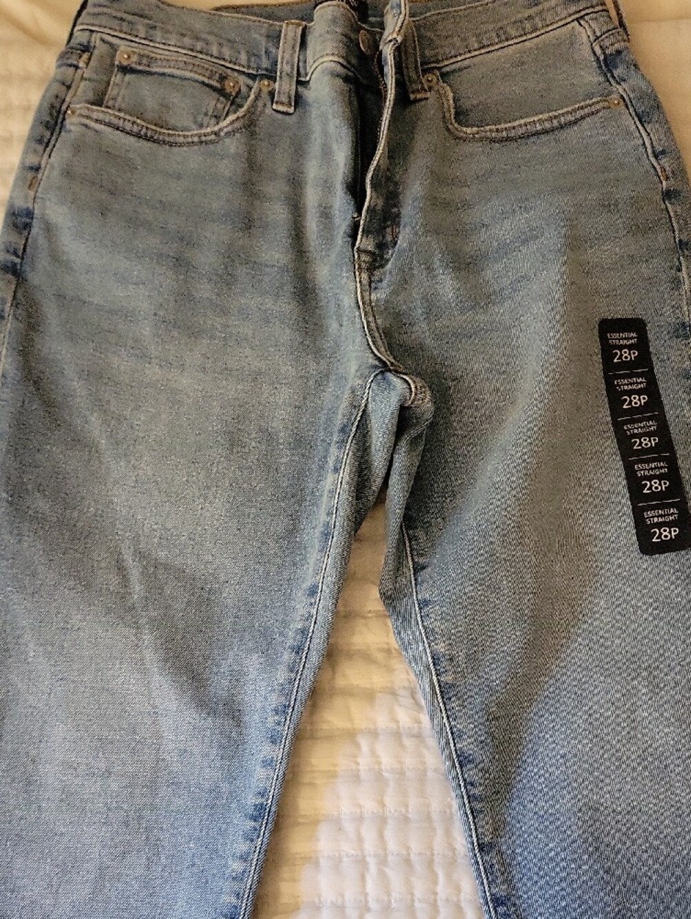 J. Crew Factory Essential Straight Light Wash Jeans - Light Blue - Picture 4 of 4